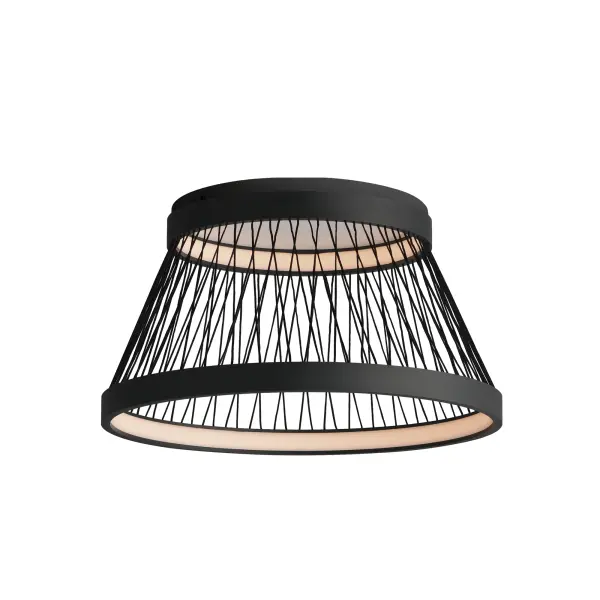 Loom 23" LED Flush Mount in Matte Black - Image 1