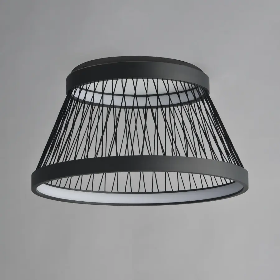 Loom 23" LED Flush Mount in Matte Black - Image 2