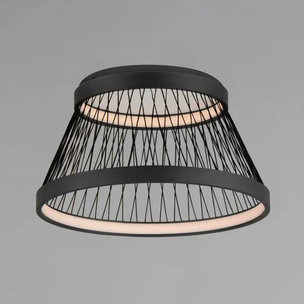 Loom 23" LED Flush Mount in Matte Black - Image 3