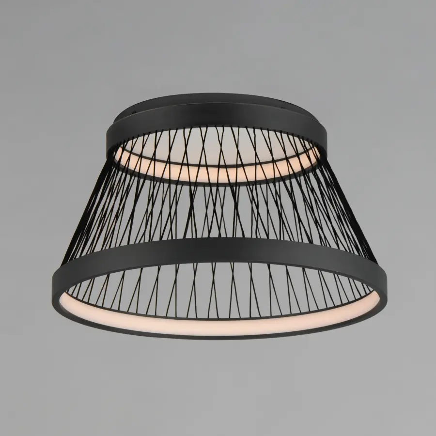 Loom 23" LED Flush Mount in Matte Black - Image 3