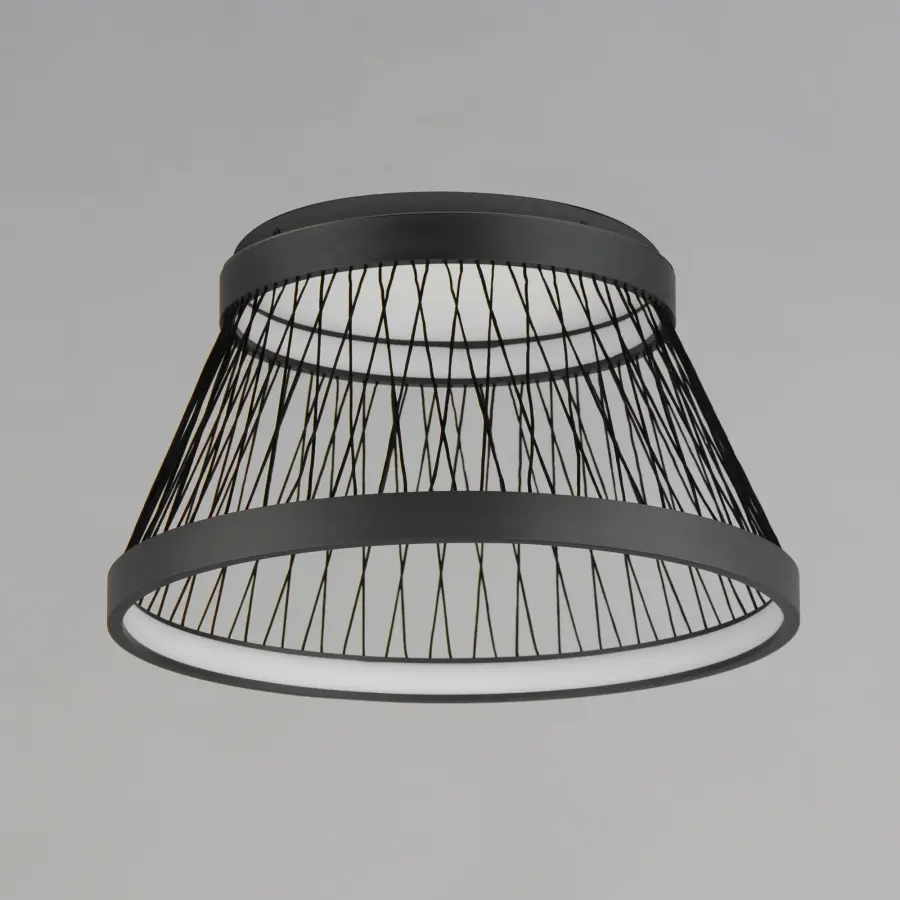 Loom 23" LED Flush Mount in Matte Black - Image 4