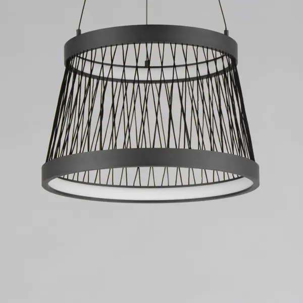 Loom 20" LED Single Pendant in Matte Black - Image 4