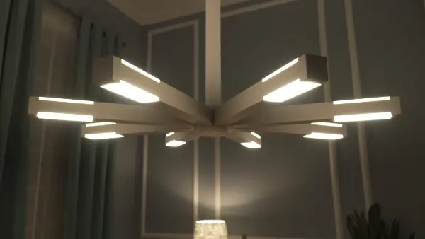 Sculptural LED Pendant with Geometric Modern Design - Image 2