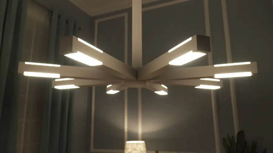 Sculptural LED Pendant with Geometric Modern Design - Image 2