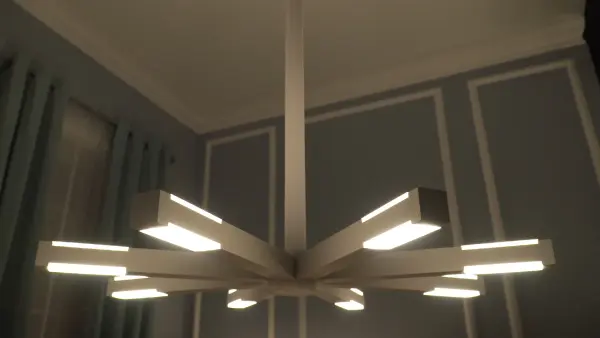 Sculptural LED Pendant with Geometric Modern Design - Image 3