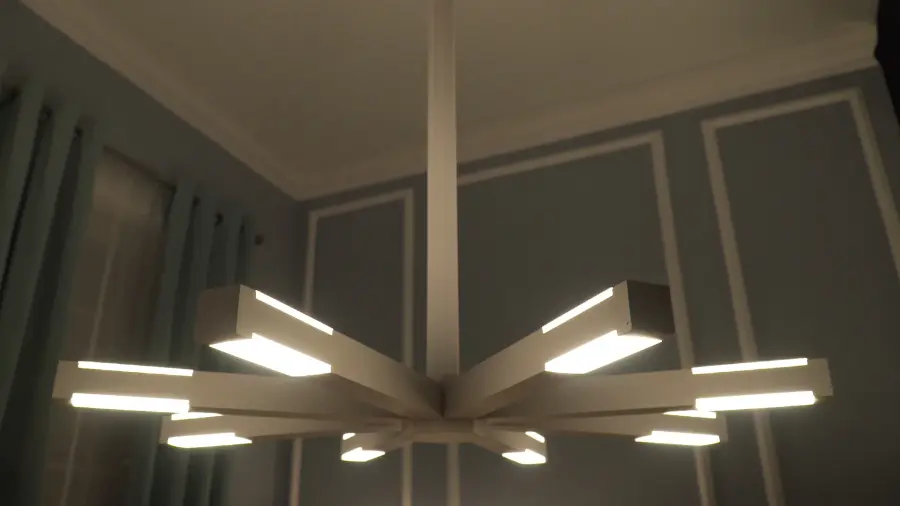 Sculptural LED Pendant with Geometric Modern Design - Image 3