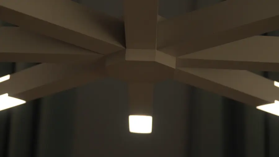 Sculptural LED Pendant with Geometric Modern Design - Image 4