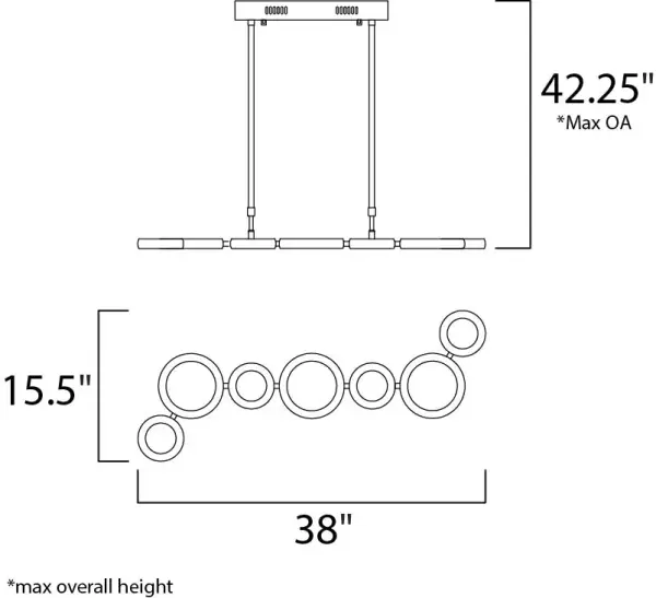 Timbale 7-Light LED Multi-Light Pendant - Image 5
