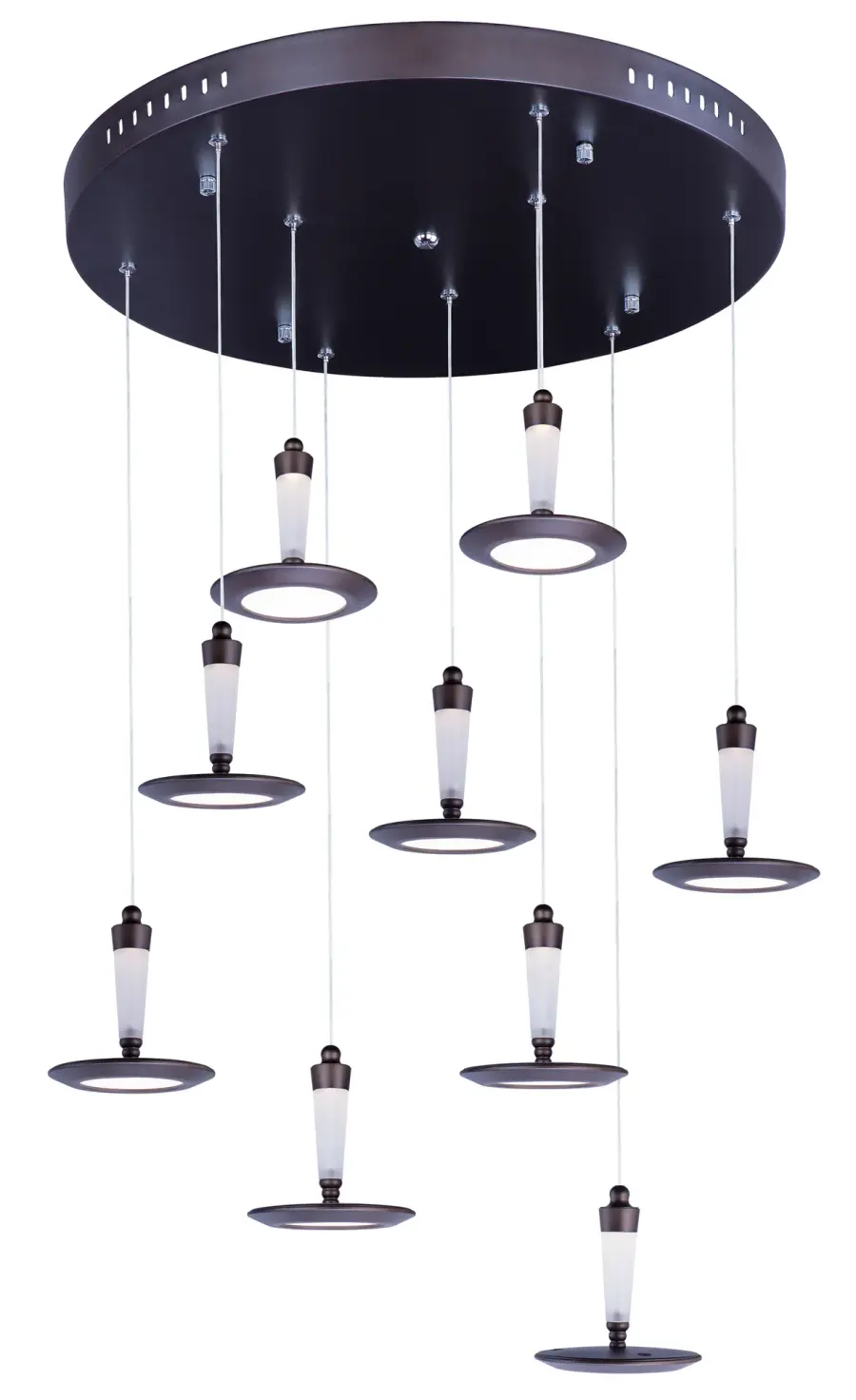 Hilite 9-Light LED Multi-Light Pendant in Bronze - Image 1