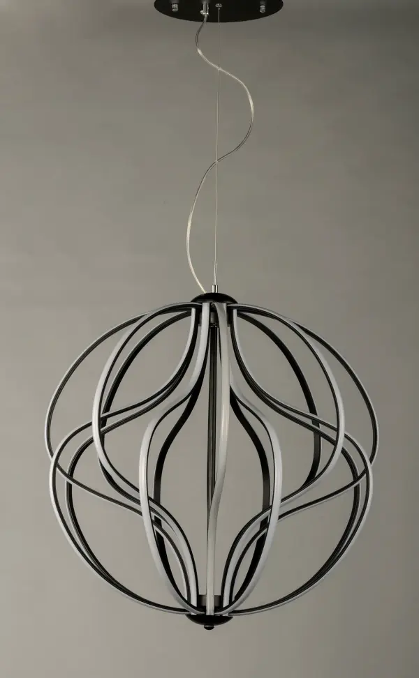 Aura 24" LED Single Pendant in Black - Image 2
