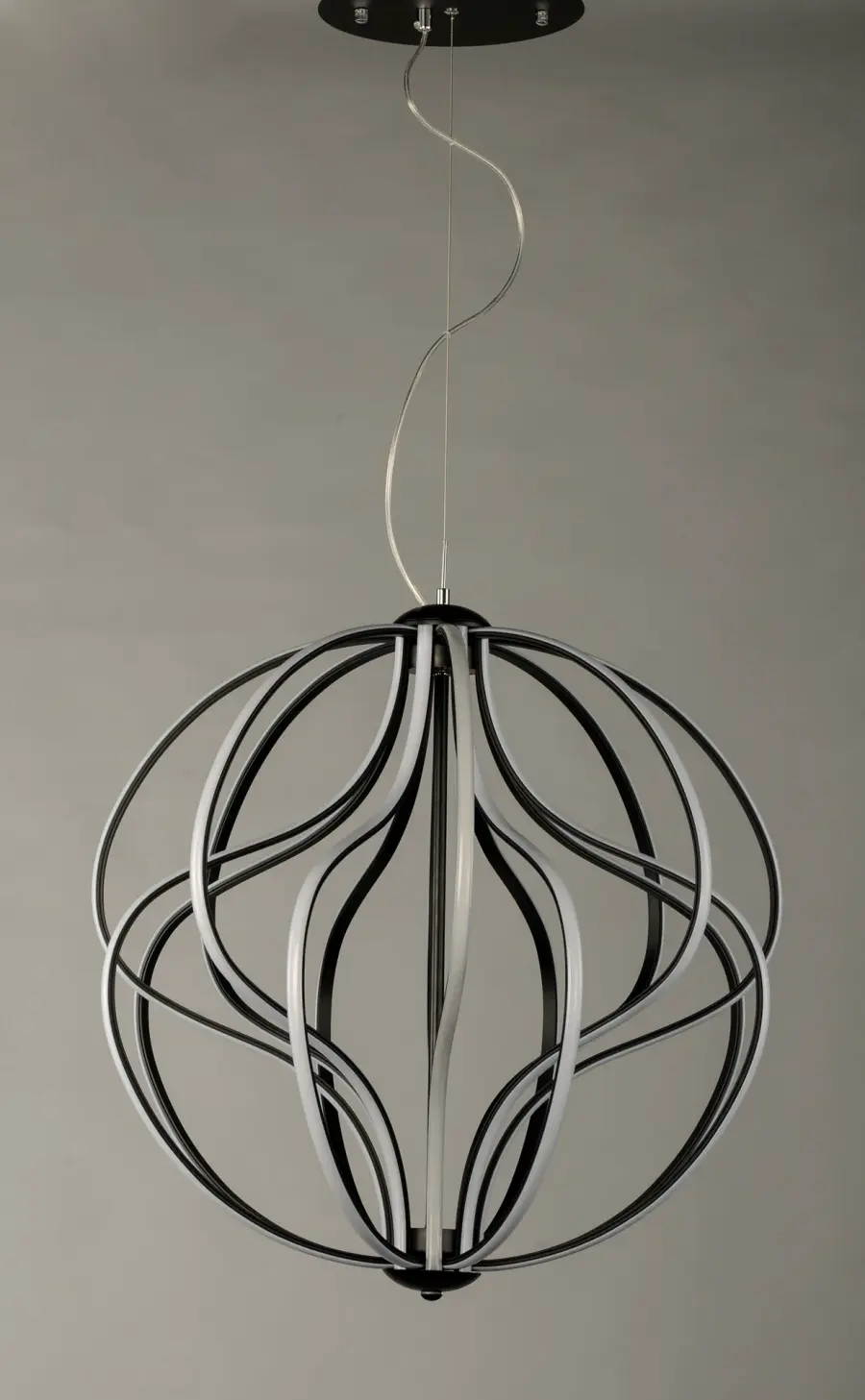 Aura 24" LED Single Pendant in Black - Image 2