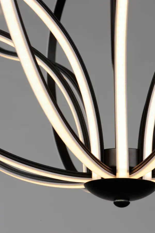 Aura 24" LED Single Pendant in Black - Image 4