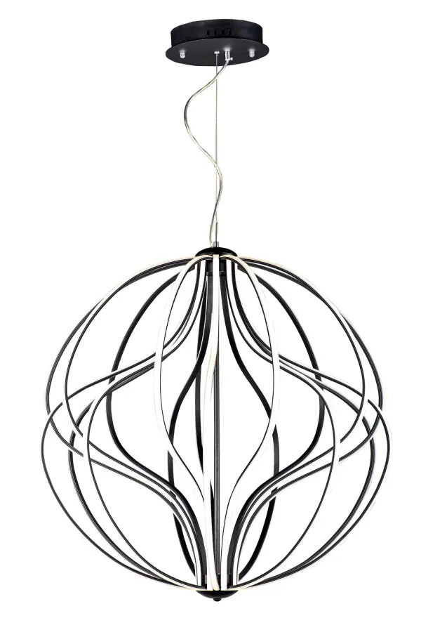 Aura 31" LED Single Pendant in Black - Image 1