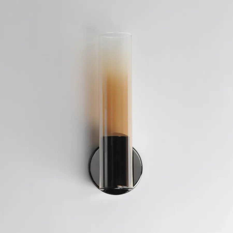 Futuristic Minimalist Sconce with Dynamic Gradient Glass Effect - Image 3