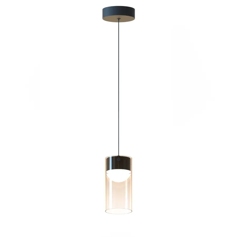 Sleek Gradient Glass Mini Pendant with Futuristic LED Lighting Effect - Image 1