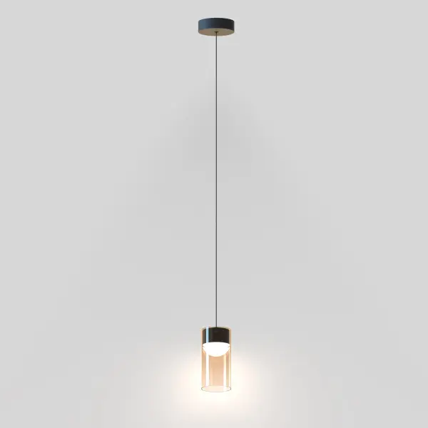 Sleek Gradient Glass Mini Pendant with Futuristic LED Lighting Effect - Image 2