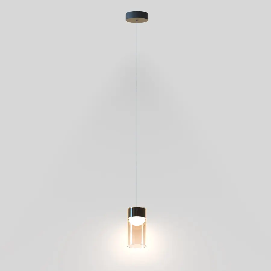 Sleek Gradient Glass Mini Pendant with Futuristic LED Lighting Effect - Image 2