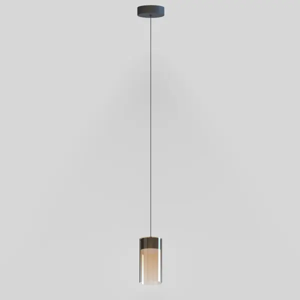 Sleek Gradient Glass Mini Pendant with Futuristic LED Lighting Effect - Image 3