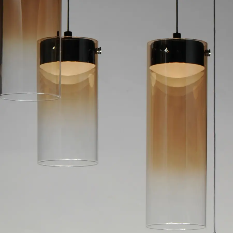 Highball 5-Light LED Multi-Light Pendant in Gradient Amber - Image 4