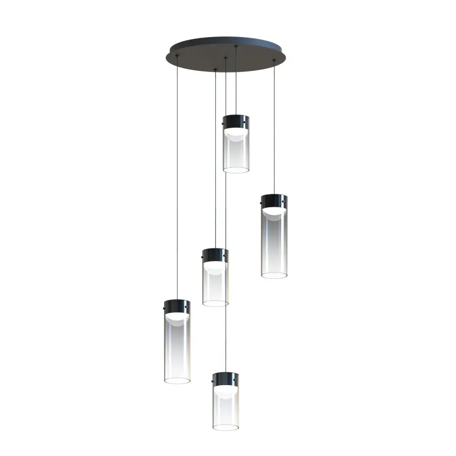 Futuristic Linear Pendant with Stunning Gradient Glass Effect - Image 1