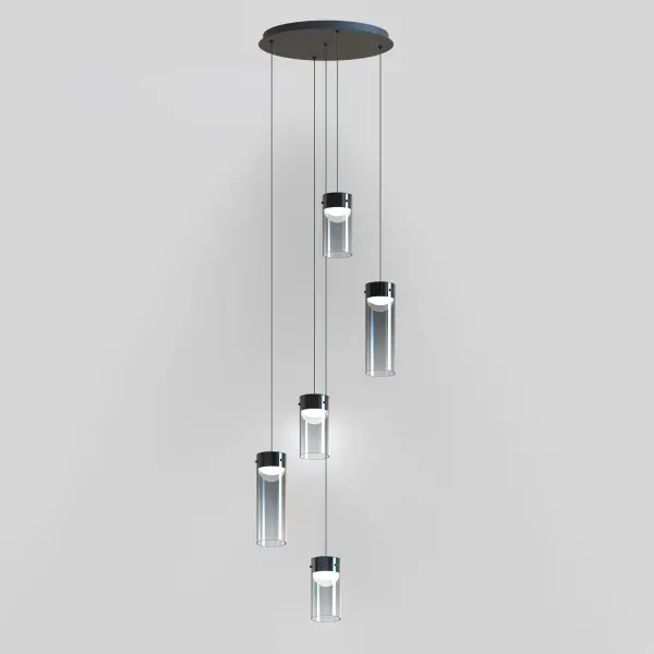 Futuristic Linear Pendant with Stunning Gradient Glass Effect - Image 2