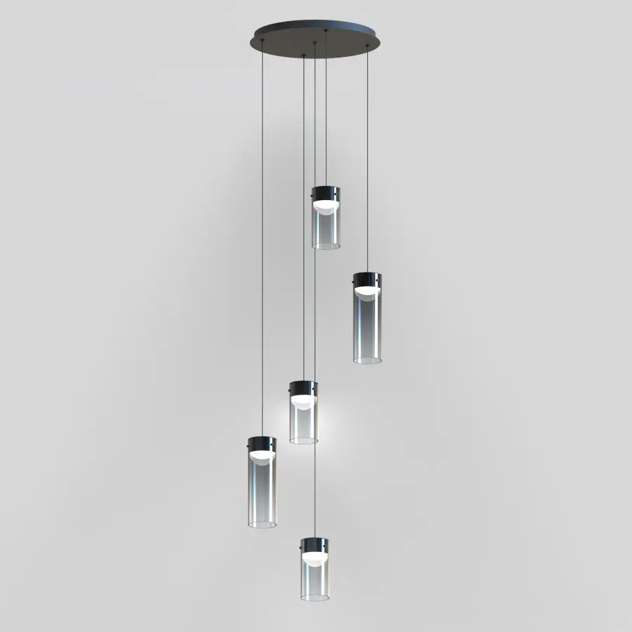 Futuristic Linear Pendant with Stunning Gradient Glass Effect - Image 2
