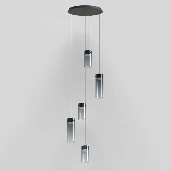 Futuristic Linear Pendant with Stunning Gradient Glass Effect - Image 3