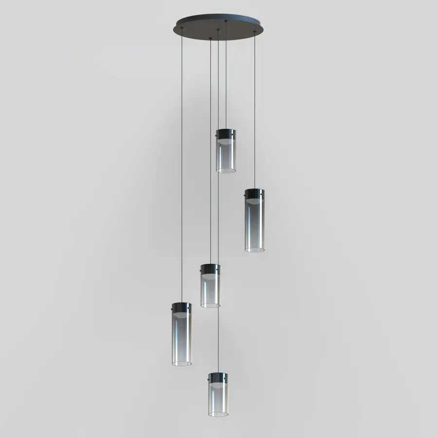 Futuristic Linear Pendant with Stunning Gradient Glass Effect - Image 3
