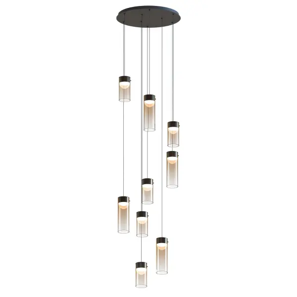 Futuristic Multi-Light Pendant with Stunning Gradient Glass Effect - Image 1