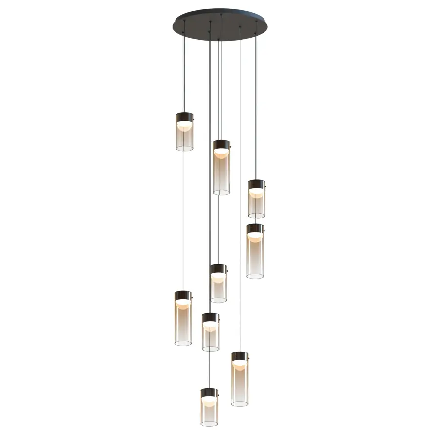 Futuristic Multi-Light Pendant with Stunning Gradient Glass Effect - Image 1