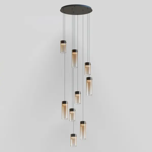 Futuristic Multi-Light Pendant with Stunning Gradient Glass Effect - Image 3