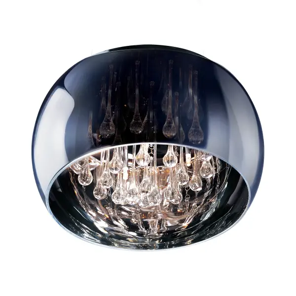 The Sense Flush Mount combines modern aesthetics with functional lighting through its distinctive mirrored glass sphere design. The polished chrome finish and clean lines create a sophisticated focal point perfect for contemporary spaces.