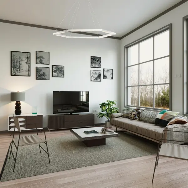Rotator Single Pendant in Matte White - Image 5