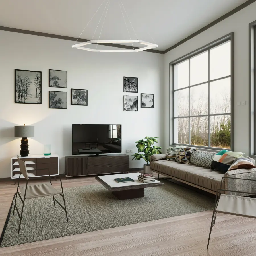 Rotator Single Pendant in Matte White - Image 5
