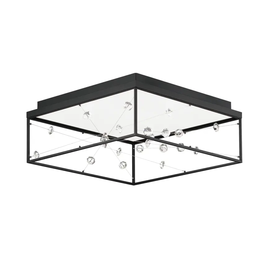 Entanglement 1-Light LED Flush Mount in Black - Image 1