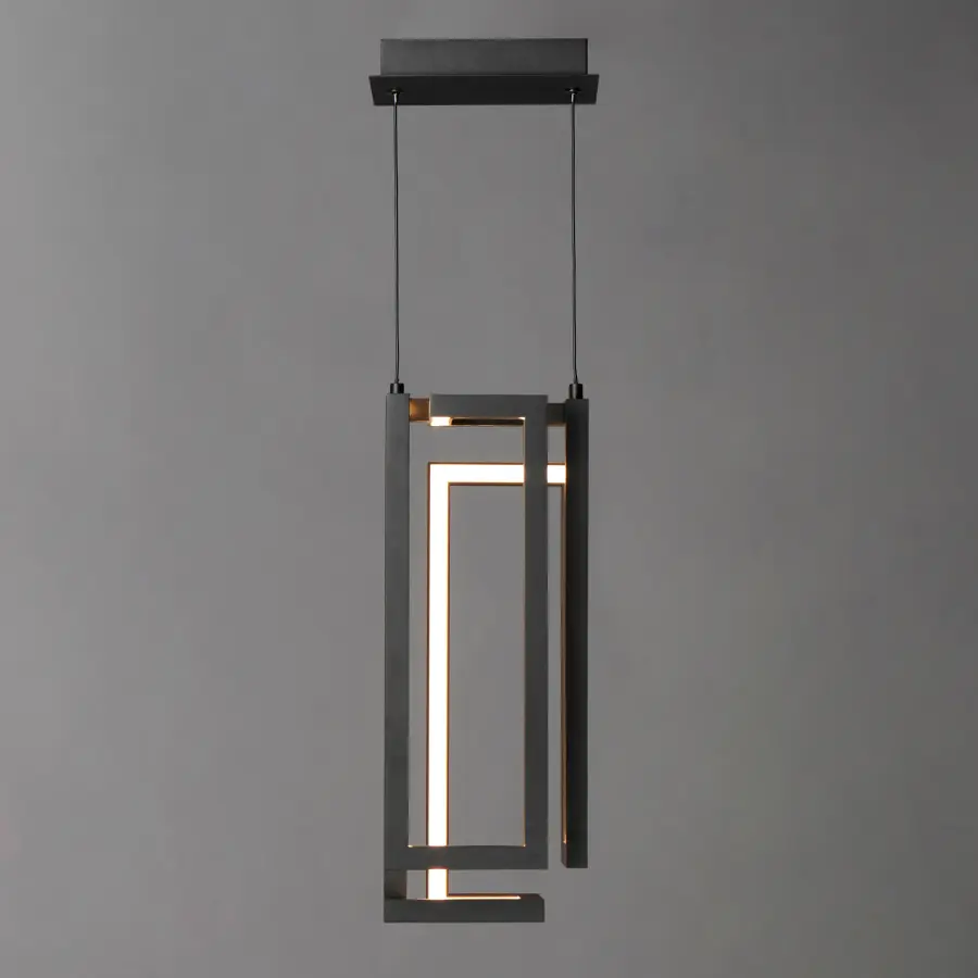 Sculptural Geometric LED Pendant with Architectural Appeal - Image 3