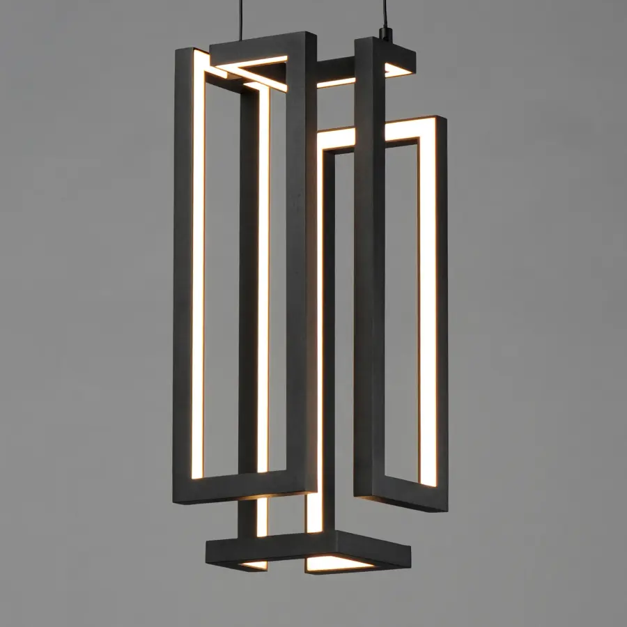 Sculptural Geometric LED Pendant with Architectural Appeal - Image 4