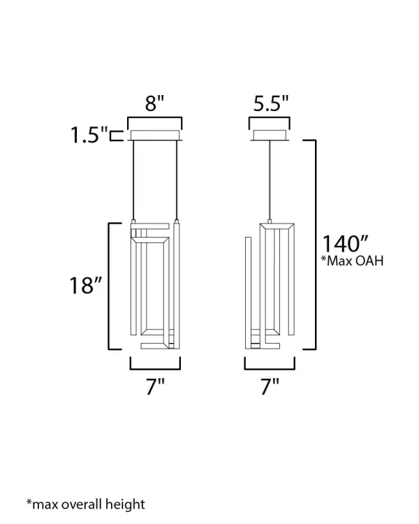 Sculptural Geometric LED Pendant with Architectural Appeal - Image 5