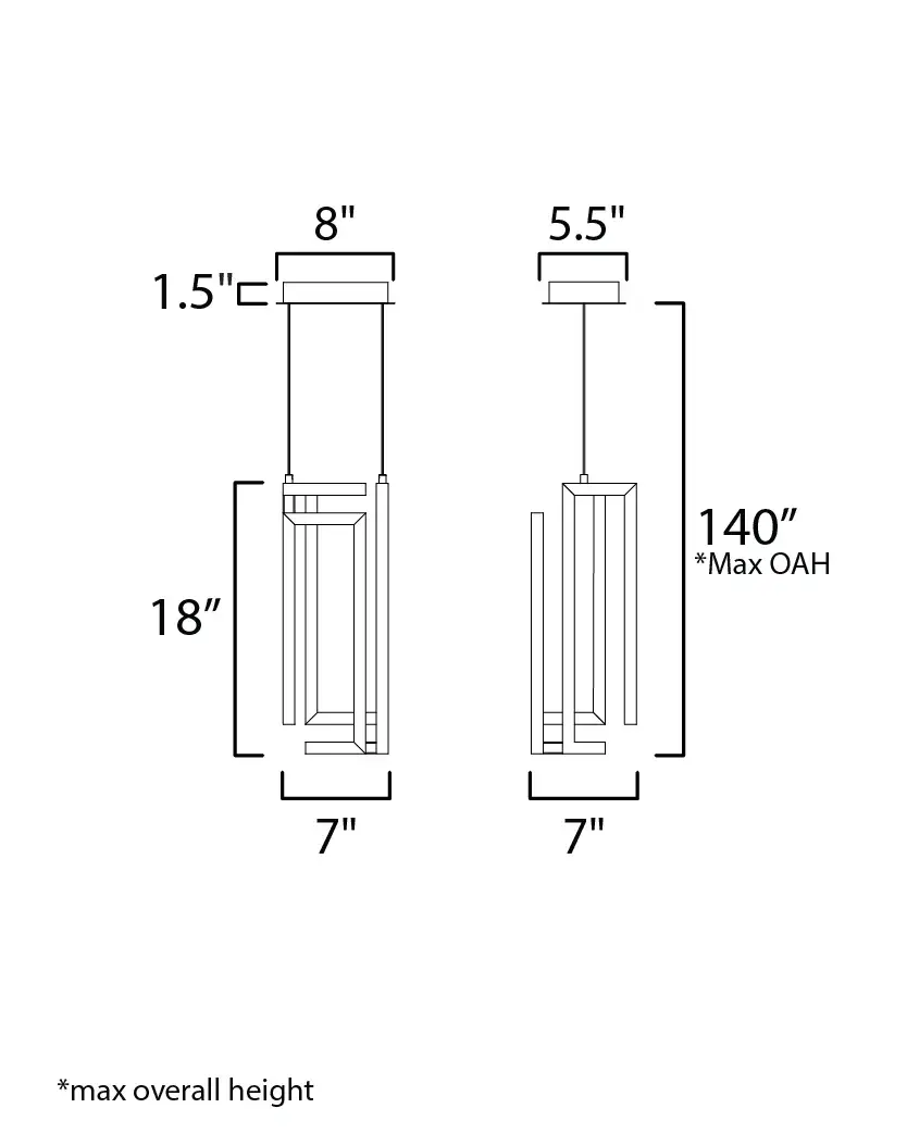 Sculptural Geometric LED Pendant with Architectural Appeal - Image 5