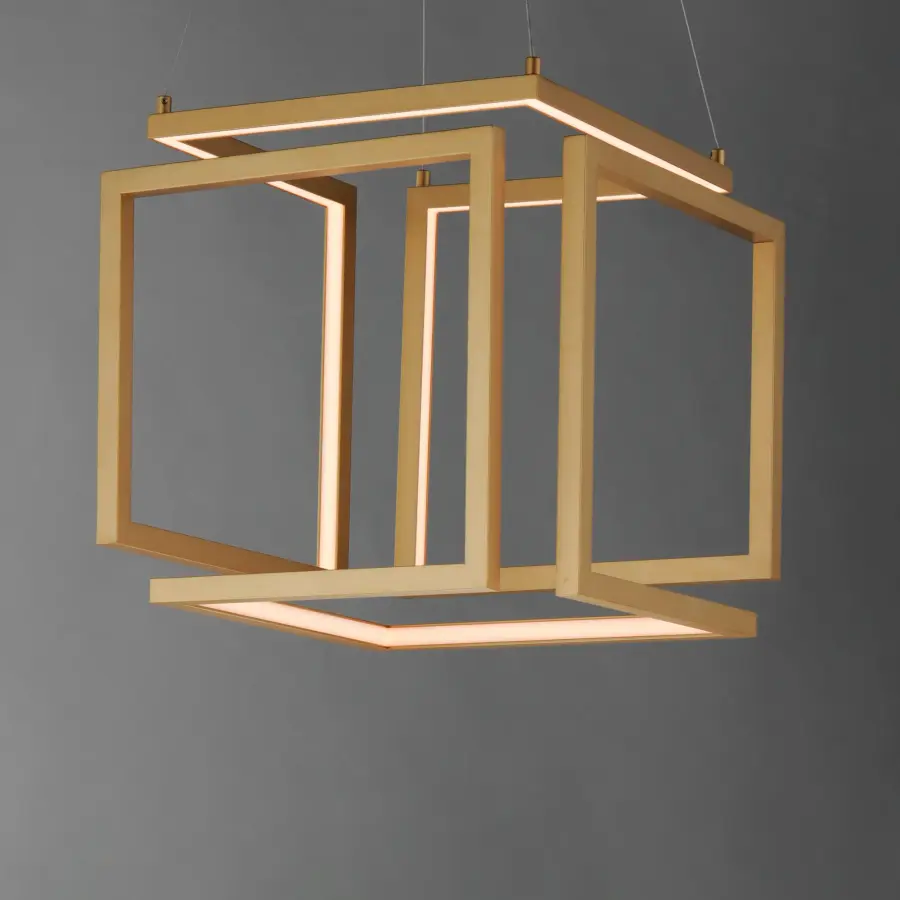 Sculptural Geometric Pendant with Integrated LED Technology - Image 3