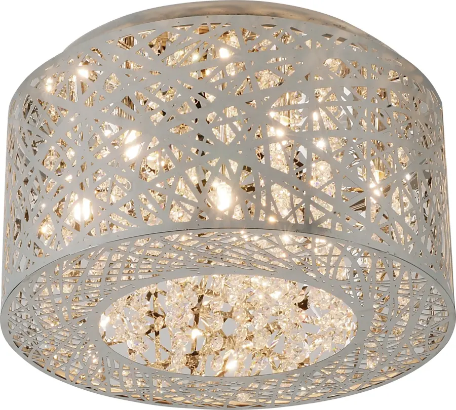 Inca 7-Light Flush Mount in Polished Chrome - Image 1