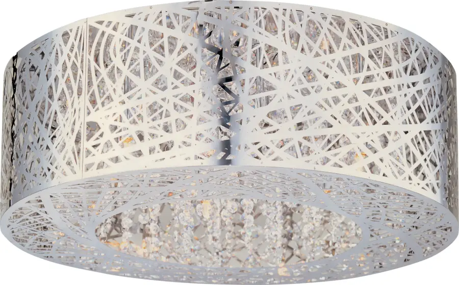 Inca 9-Light Flush Mount in Polished Chrome - Image 1