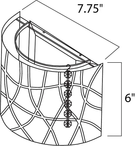 Inca 1-Light Wall Sconce in Polished Chrome - Image 3
