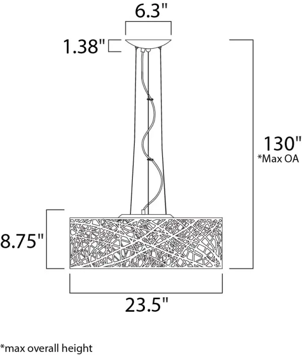 Inca 9-Light Multi-Light Pendant with LED Bulb - Image 2