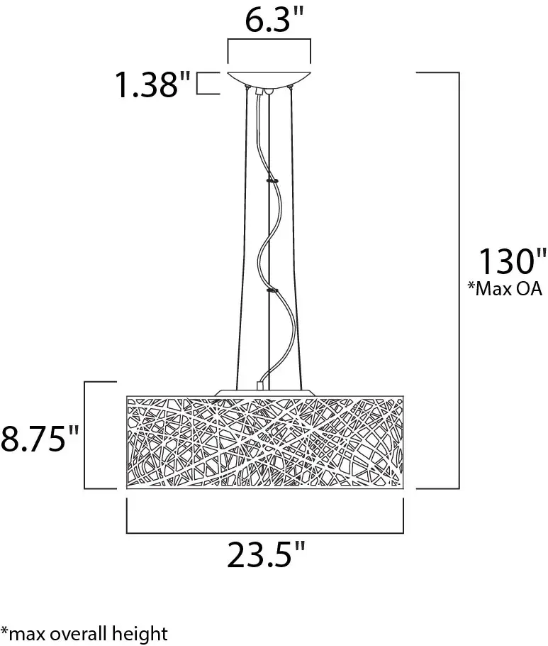 Inca 9-Light Multi-Light Pendant with LED Bulb - Image 2