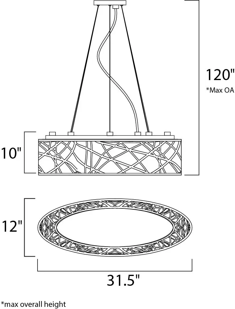Inca Linear Pendant - 9-Light - Image 2