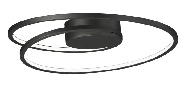 Cycle 18" LED Flush Mount in Black - Image 1