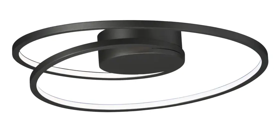 Cycle 18" LED Flush Mount in Black - Image 1