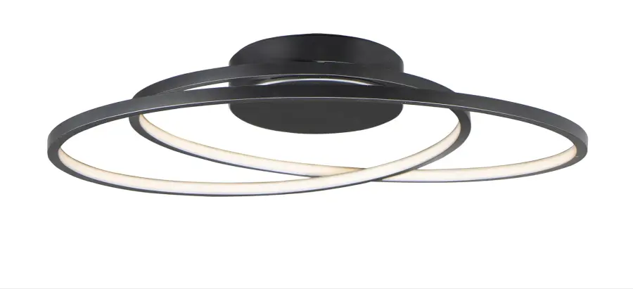 Cycle 24" LED Flush Mount in Black - Image 1
