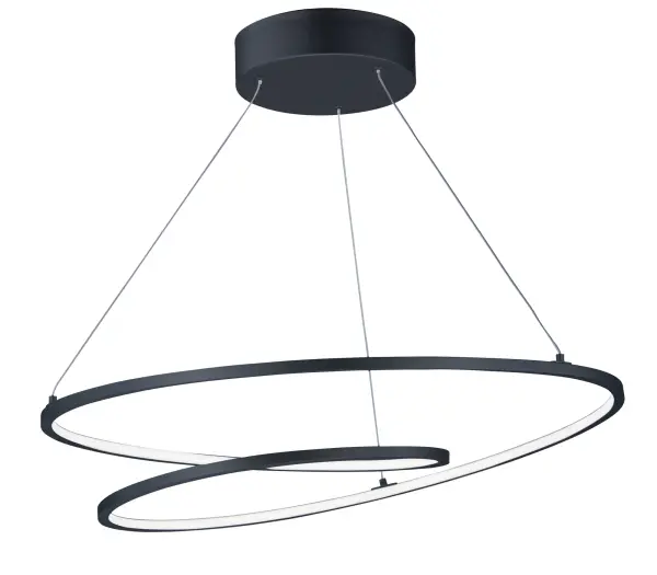 Cycle 25" LED Single Pendant in Black - Image 1